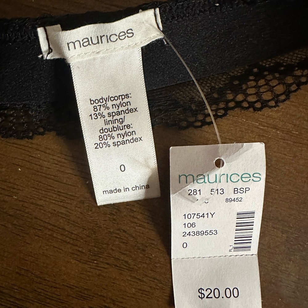Maurices NWT Black Lace Bralette - Picture 3 of 7